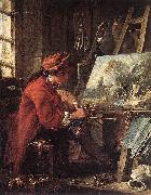 Francois Boucher Painter in his Studio oil painting reproduction